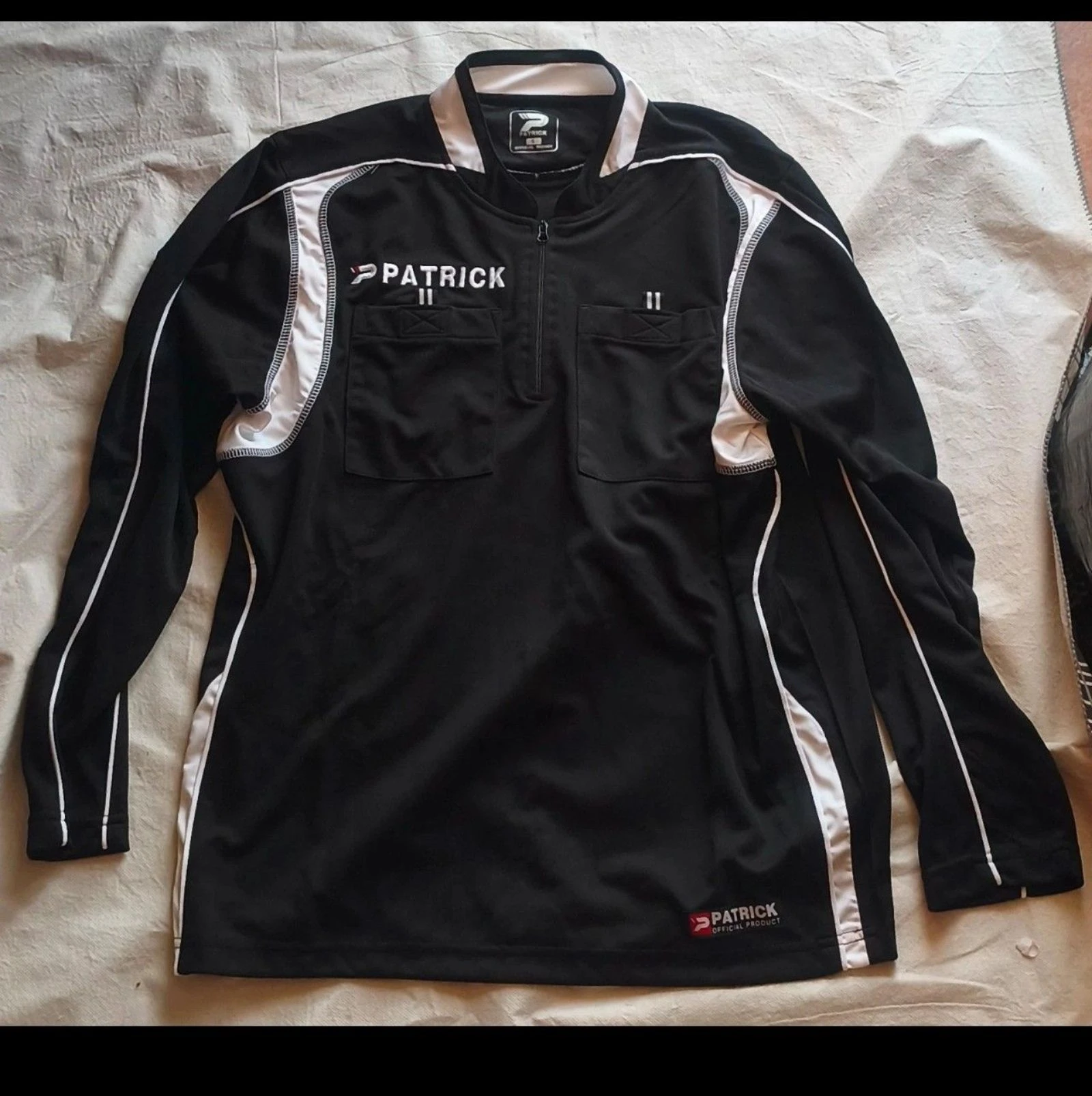 Camiseta Árbitro Patrick Manga Larga Negra Talla S - Nueva sin etiqueta